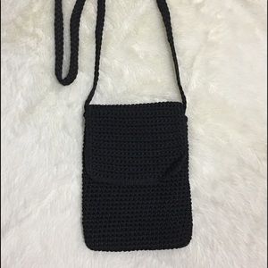 Small Knit Black Crossbody Purse